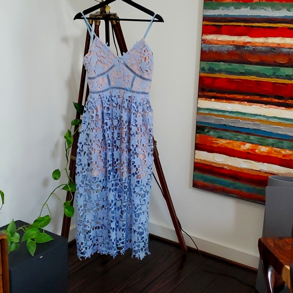 Aqua Blue Lace Dress